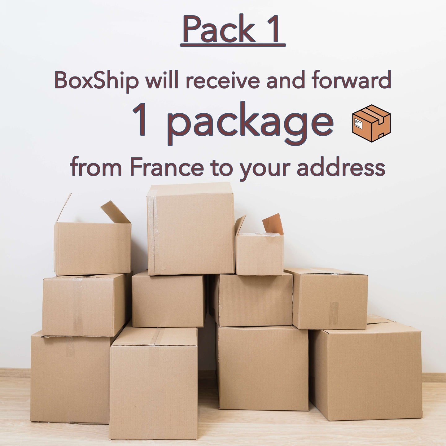 PACK 1 - Boxship will receive and forward 1 package