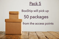 Pack 5 - BoxShip will pick up 50 packages from the access point