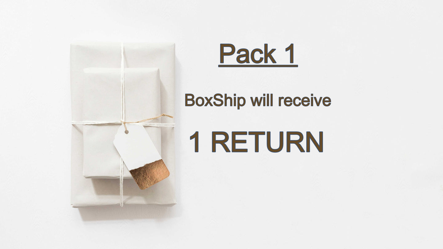 Pack 1 - BoxShip will receive 1 customer return