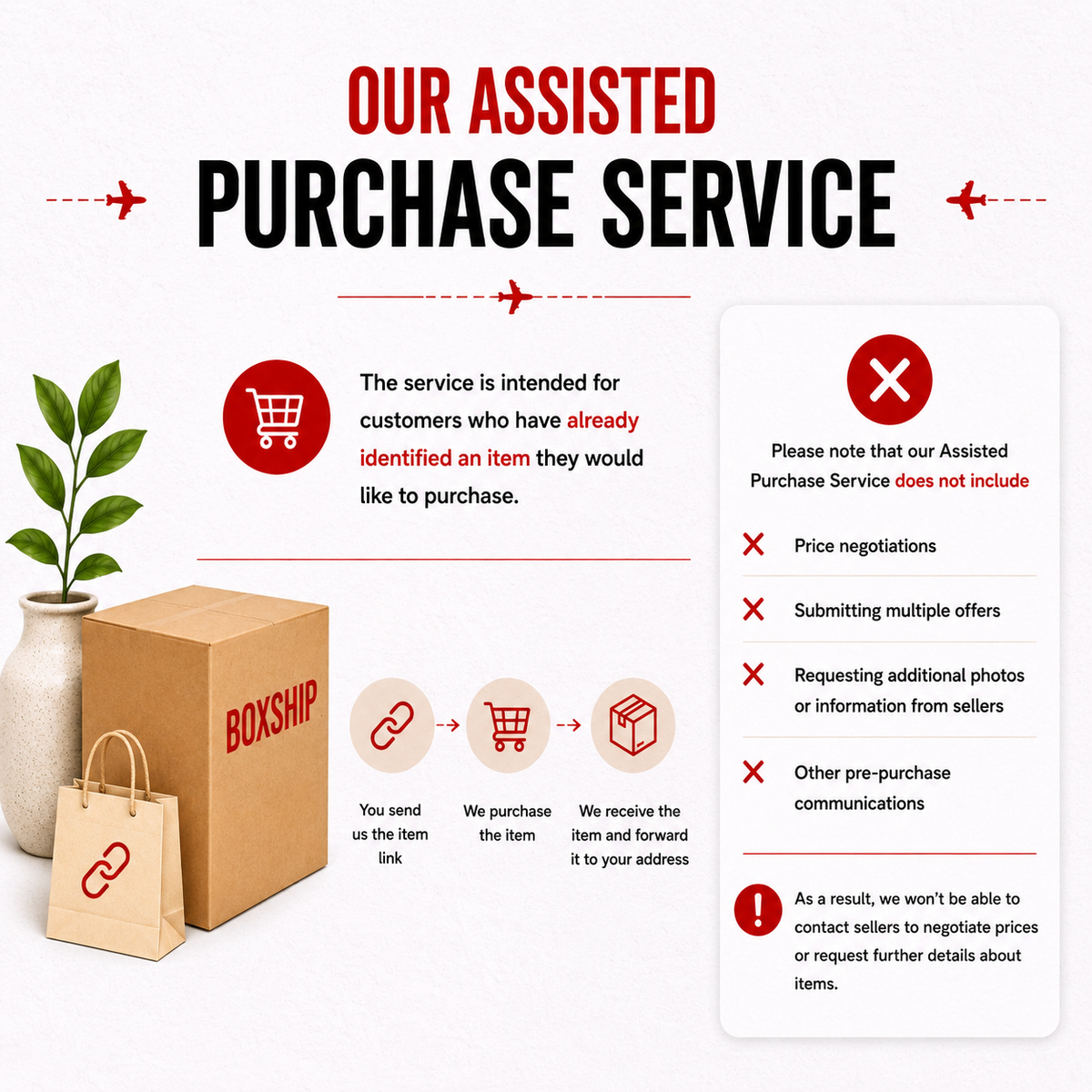 PACK 1 - Boxship will help you buy 1 item from any French or European online store