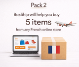 PACK 2 - Boxship will help you buy 5 items from any French or European online store
