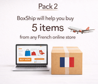 PACK 2 - Boxship will help you buy 5 items from any French or European online store