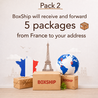 PACK 2 - Boxship will receive and forward 5 packages