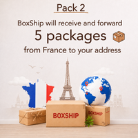 PACK 2 - Boxship will receive and forward 5 packages