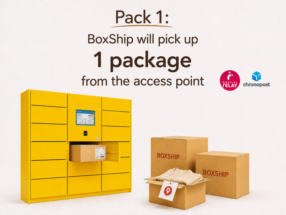Pack 1 - BoxShip will pick up 1 package from the access point