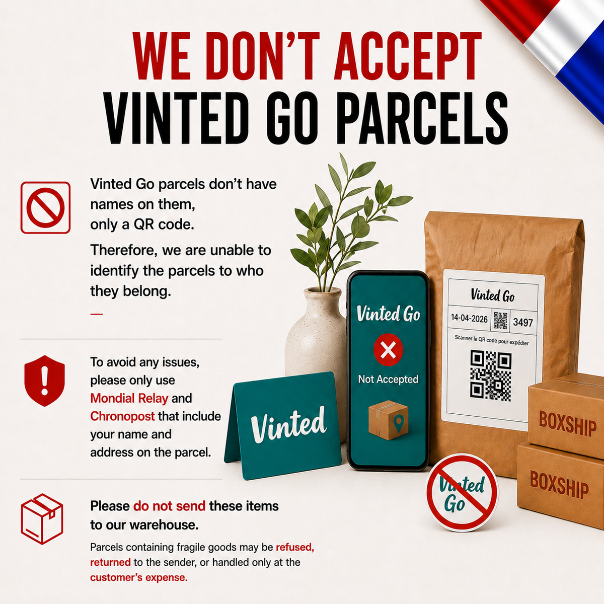 Pack 1 - BoxShip will pick up 1 package from the access point